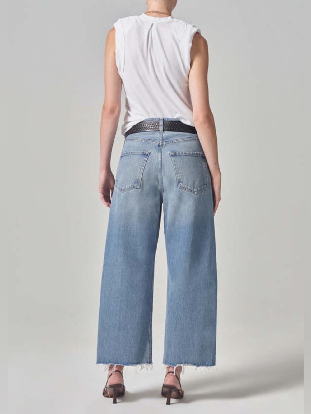 NEW Citizens Of Humanity Ayla Barrel Leg Crop Raw Hem in Sodapop Womens Size 26‎ - Picture 3 of 13